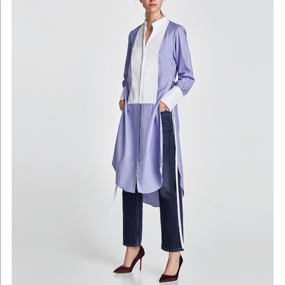Zara | Long Sleeve Contrast Tunic